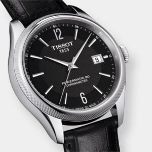 tissot ballade automatik – schwarz 41mm leder cosc
