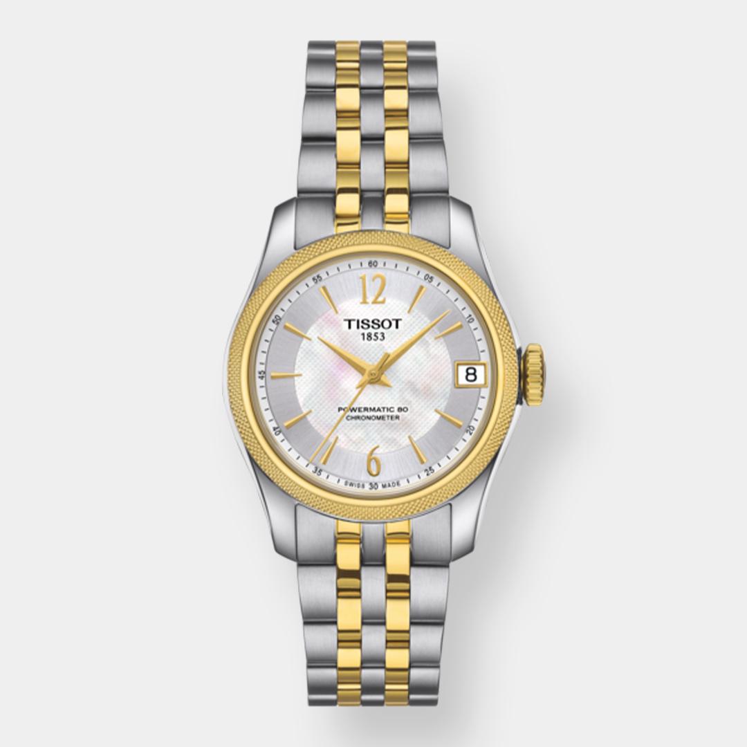tissot ballade lady automatik – perlmutt 32mm bicolor