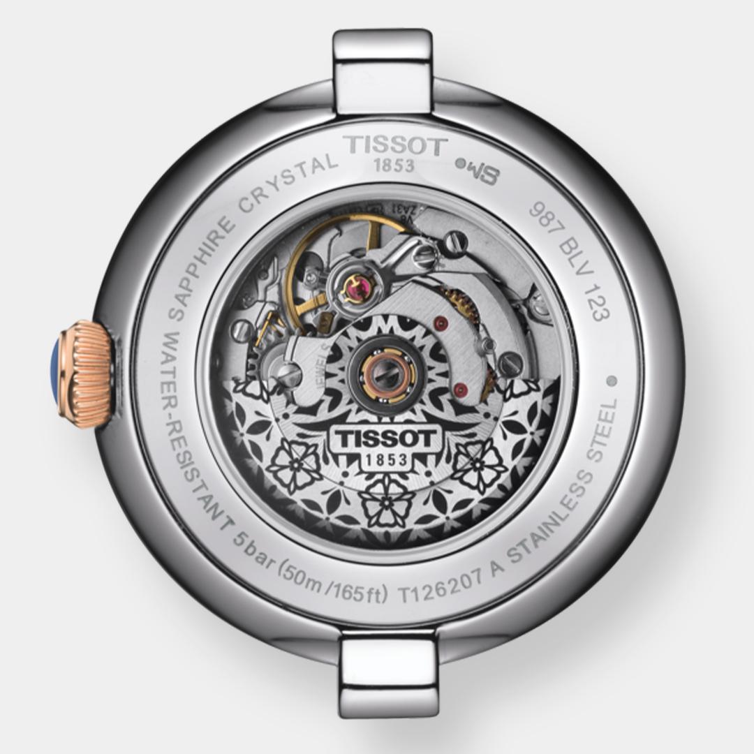 tissot bellissima small lady automatic – silber bicolor 29mm
