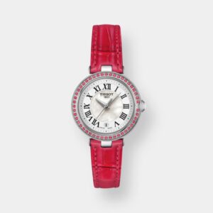 tissot bellissima small lady quarz – pink 26mm leder