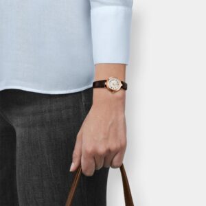 tissot bellissima small lady quarz – rosé 26mm leder
