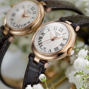 tissot bellissima small lady quarz – rosé 26mm leder