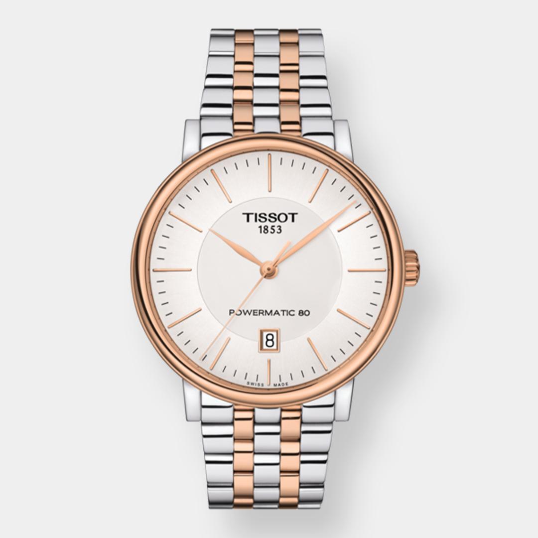 tissot carson powermatic 80 – bicolor 40mm edelstahl