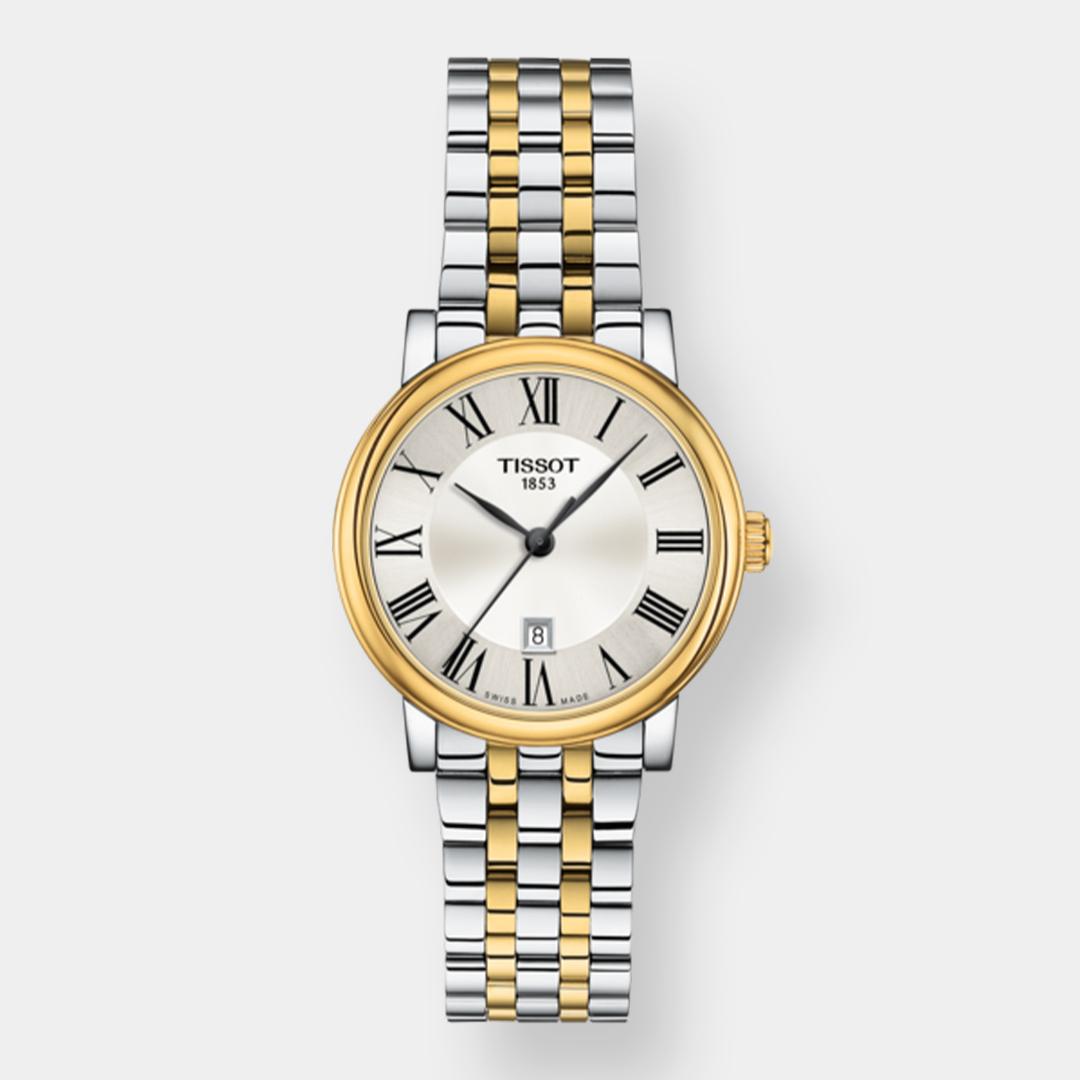 tissot carson premium lady quarz – bicolor 30mm edelstahl