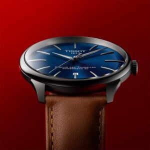 tissot chemin des tourelles automatik blau 39mm leder