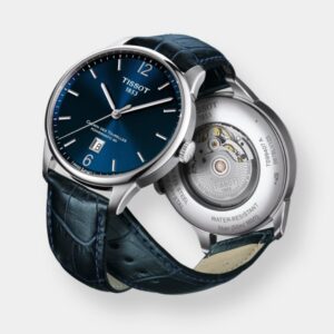 tissot chemin des tourelles automatik blau 42mm leder