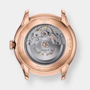 tissot chemin des tourelles powermatic 80 rosé 39mm leder