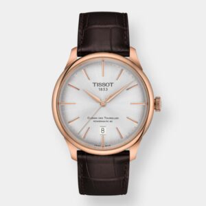 tissot chemin des tourelles powermatic 80 rosé 39mm leder