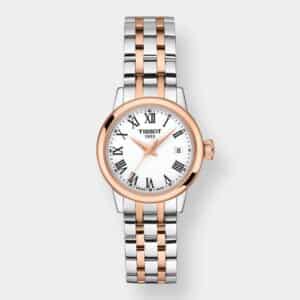 tissot classic dream lady quarz – bicolor rosé 28mm