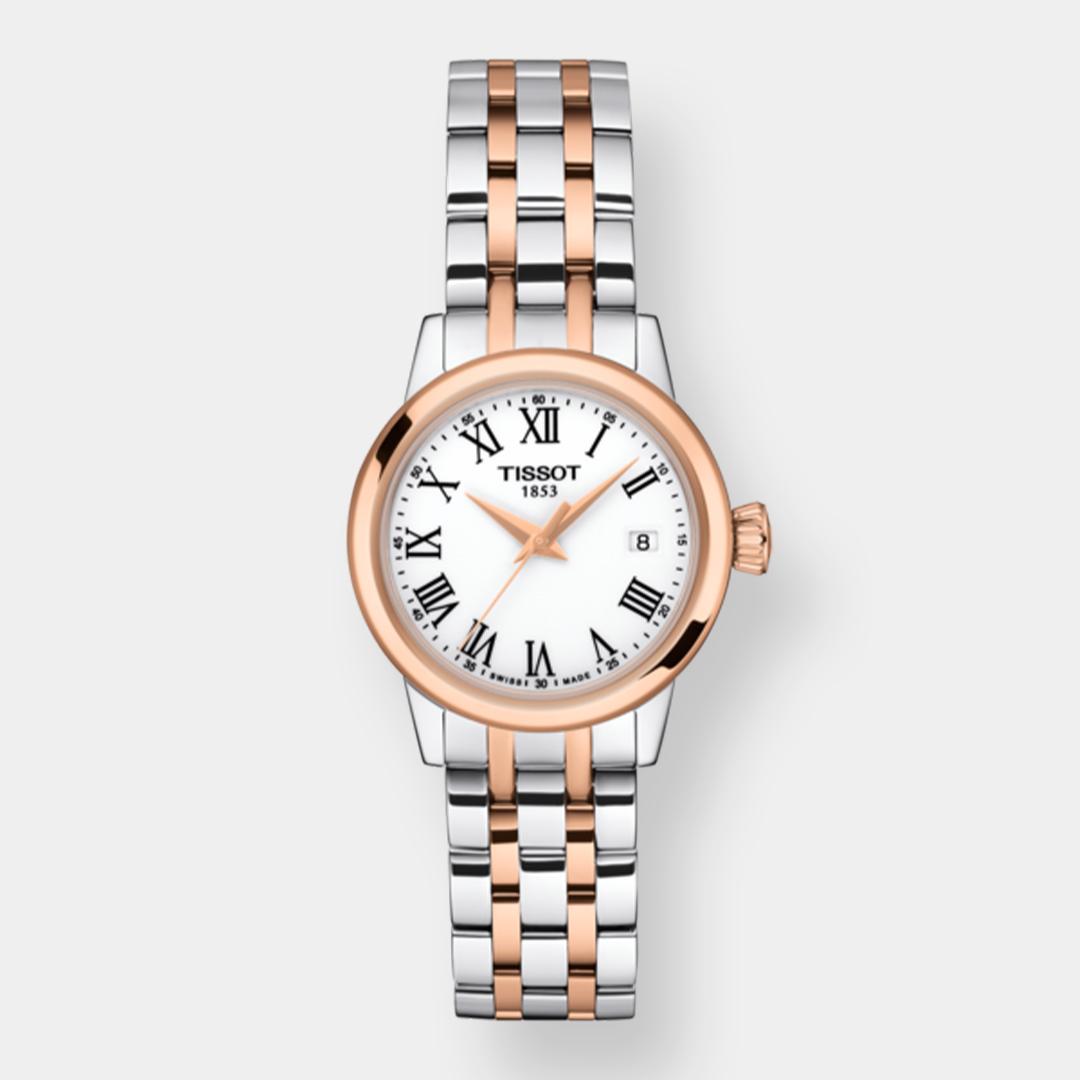 tissot classic dream lady quarz – bicolor rosé 28mm