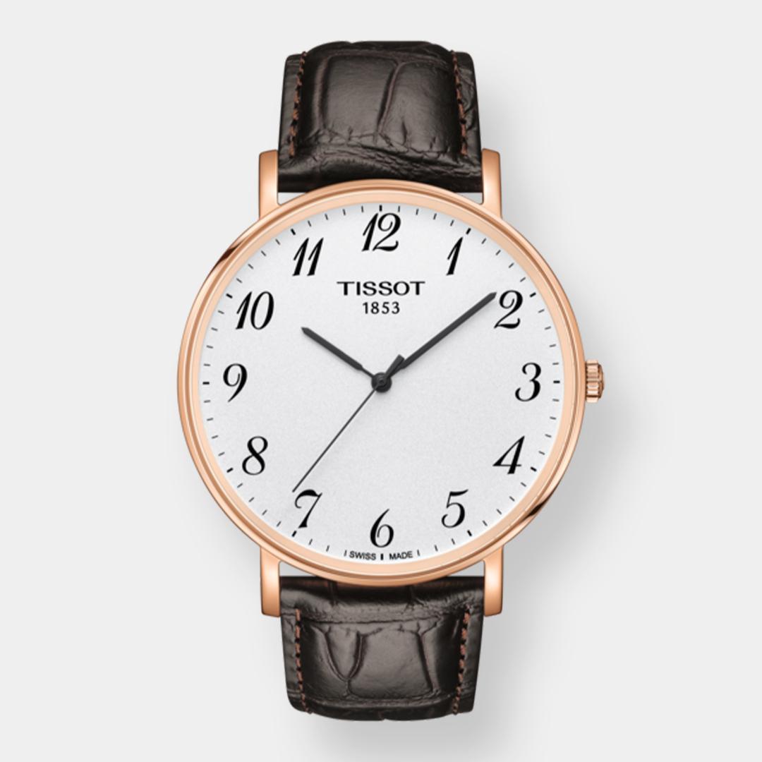 tissot everytime large quarz roségold 42mm leder