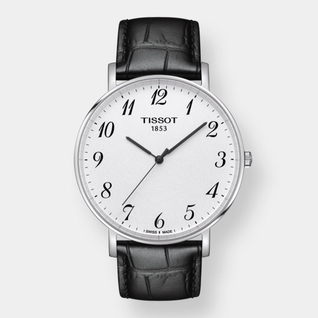 tissot everytime large quarz silber 42mm leder