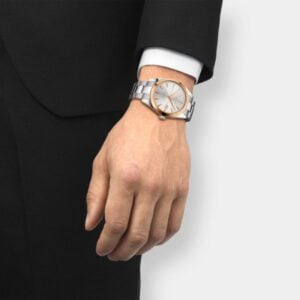 tissot gentleman powermatic 80 – silber gold 40mm edelstahl