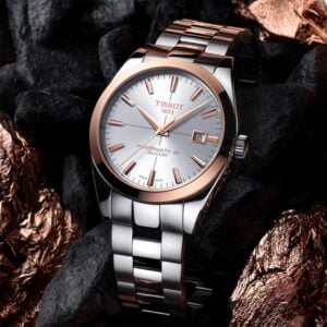 tissot gentleman powermatic 80 – silber gold 40mm edelstahl