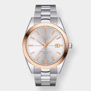 tissot gentleman powermatic 80 – silber gold 40mm edelstahl