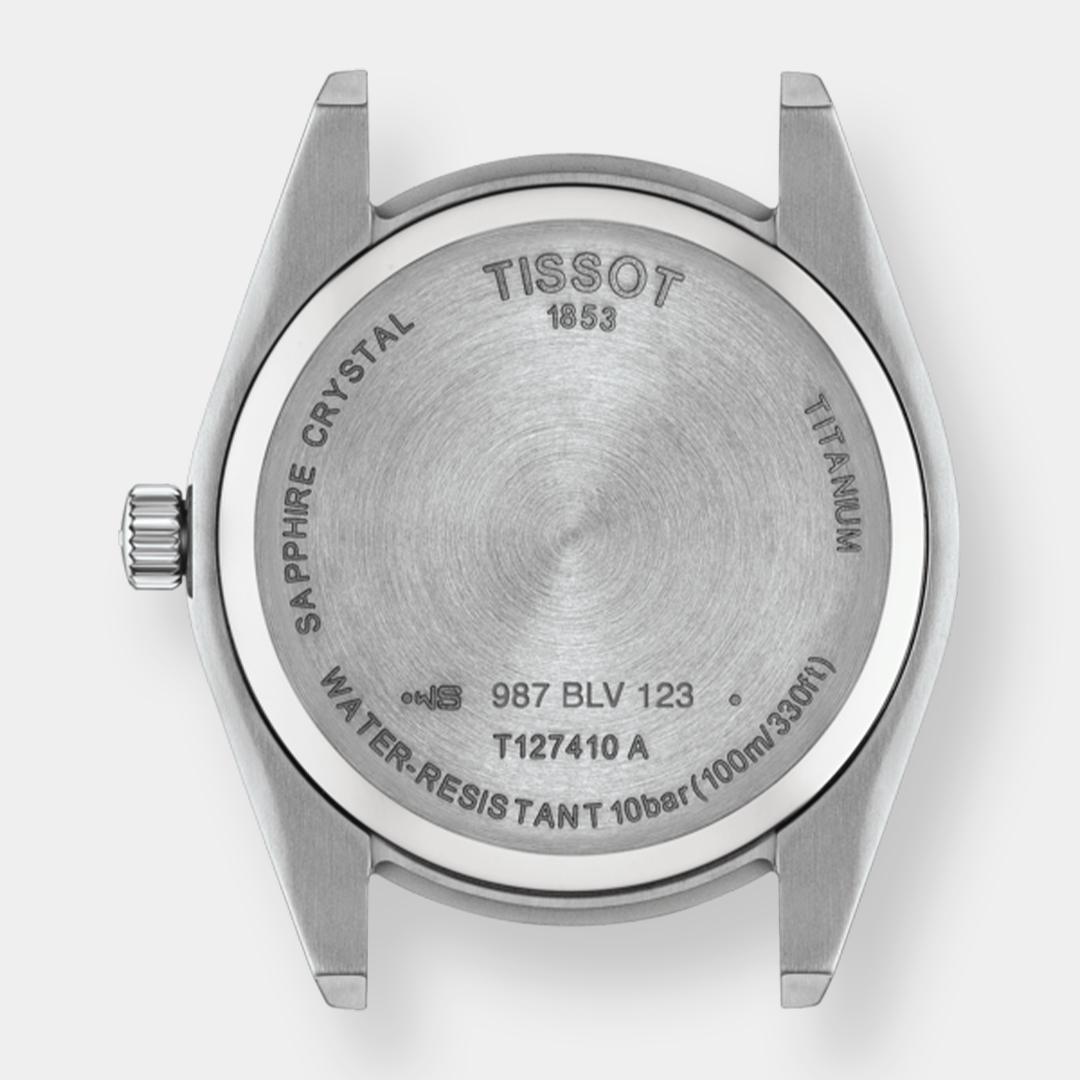 tissot gentleman titan quarz blau 40mm titanium