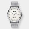 tissot heritage visodate quarz silber 40mm milanaiseband
