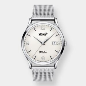 tissot heritage visodate quarz silber 40mm milanaiseband