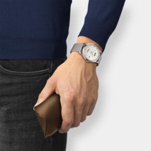 tissot heritage visodate quarz silber 40mm milanaiseband