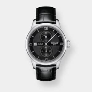 tissot le locle regulateur automatik schwarz 39mm leder