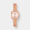 tissot lovely square diamonds quarz – roségold 20mm