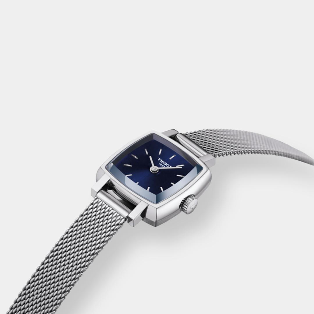 tissot lovely square quarz – blau 20mm edelstahl