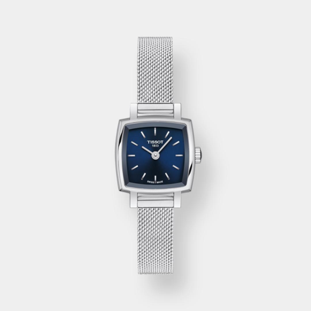 tissot lovely square quarz – blau 20mm edelstahl