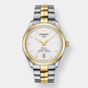 tissot pr 100 cosc automatik bicolor 39mm edelstahl