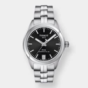 tissot pr 100 lady automatik schwarz 33mm edelstahl