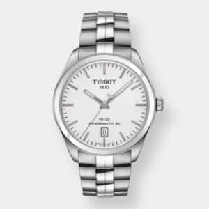 tissot pr 100 powermatic 80 silber 39mm edelstahl