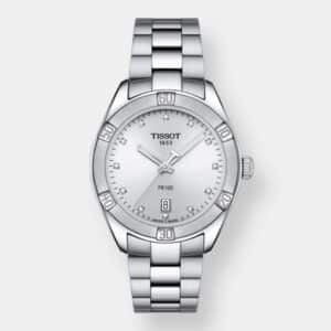tissot pr 100 sport chic lady quarz 36mm mit diamanten
