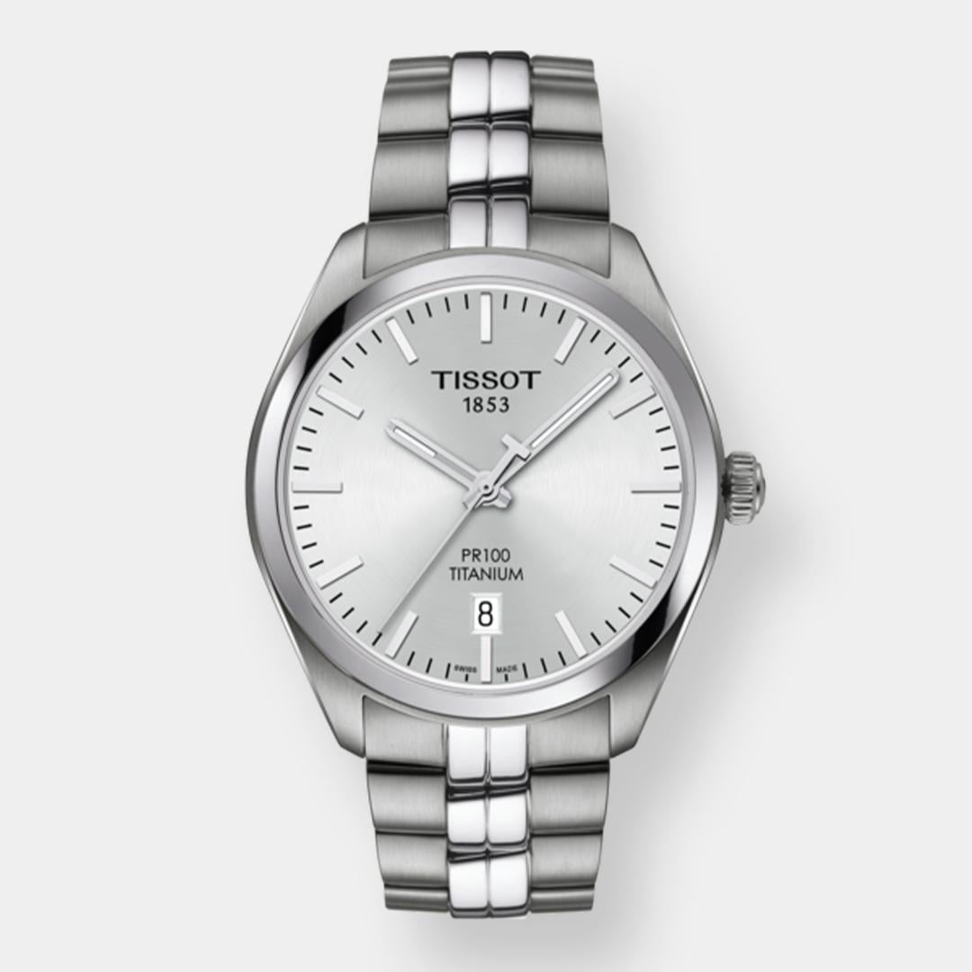 tissot pr 100 titanium quarz – silber 39 mm titan
