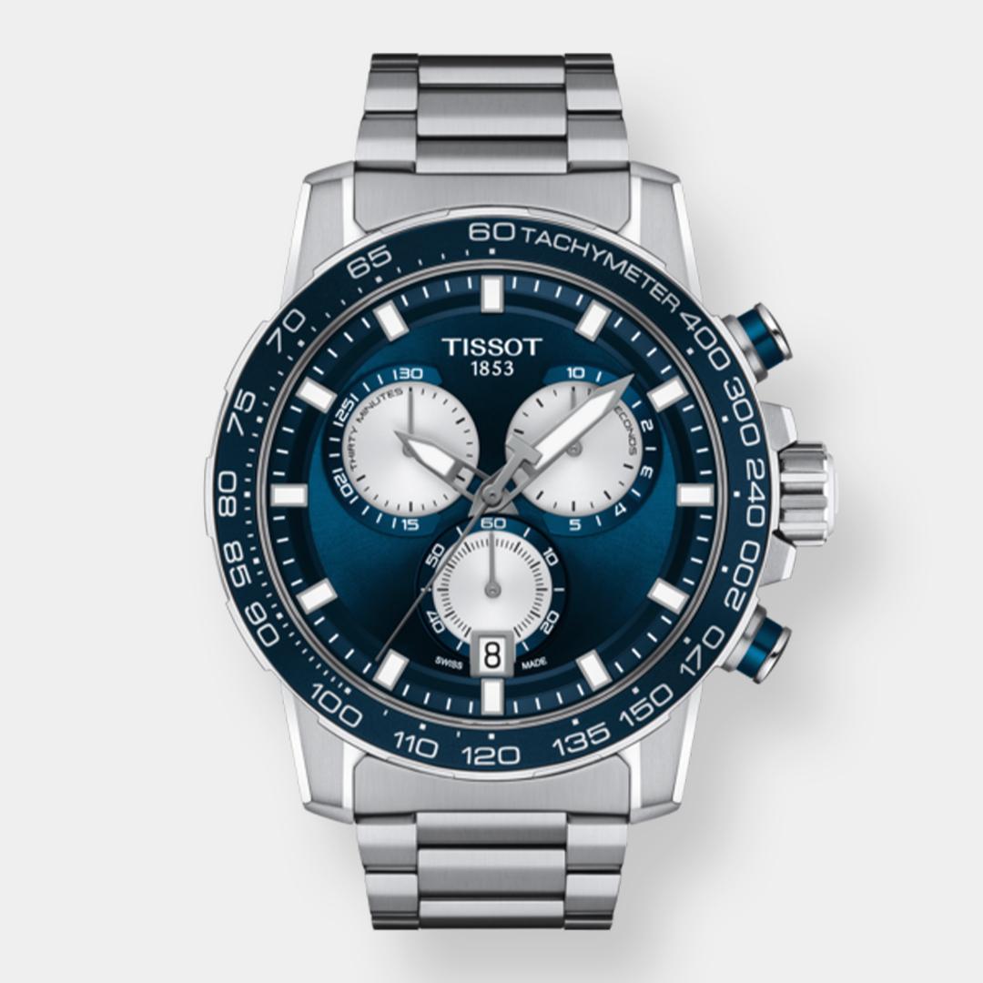 tissot supersport chrono quarz – blau 45mm edelstahl
