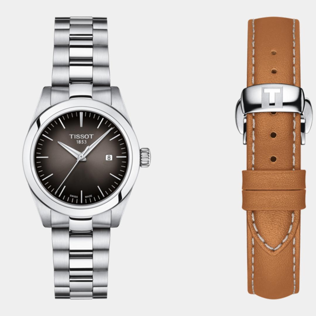 tissot t my lady quarz set – anthrazit 29mm edelstahl