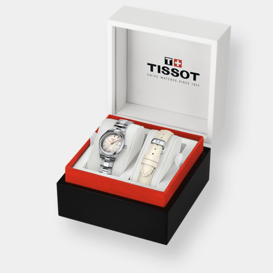 tissot t my lady quarz set – perlmutt 29 mm edelstahl