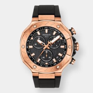tissot t race chronograph quarz – schwarz 45mm rosé pvd