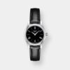 tissot tradition quarz schwarz 25mm leder flach