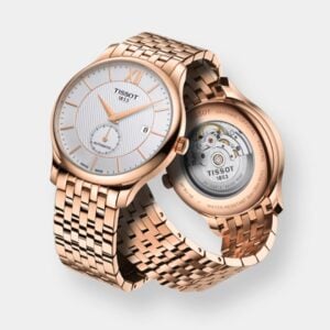 tissot tradition small second automatik – rosé 40mm