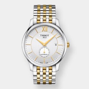 tissot tradition small second – silber 40mm bicolor pvd