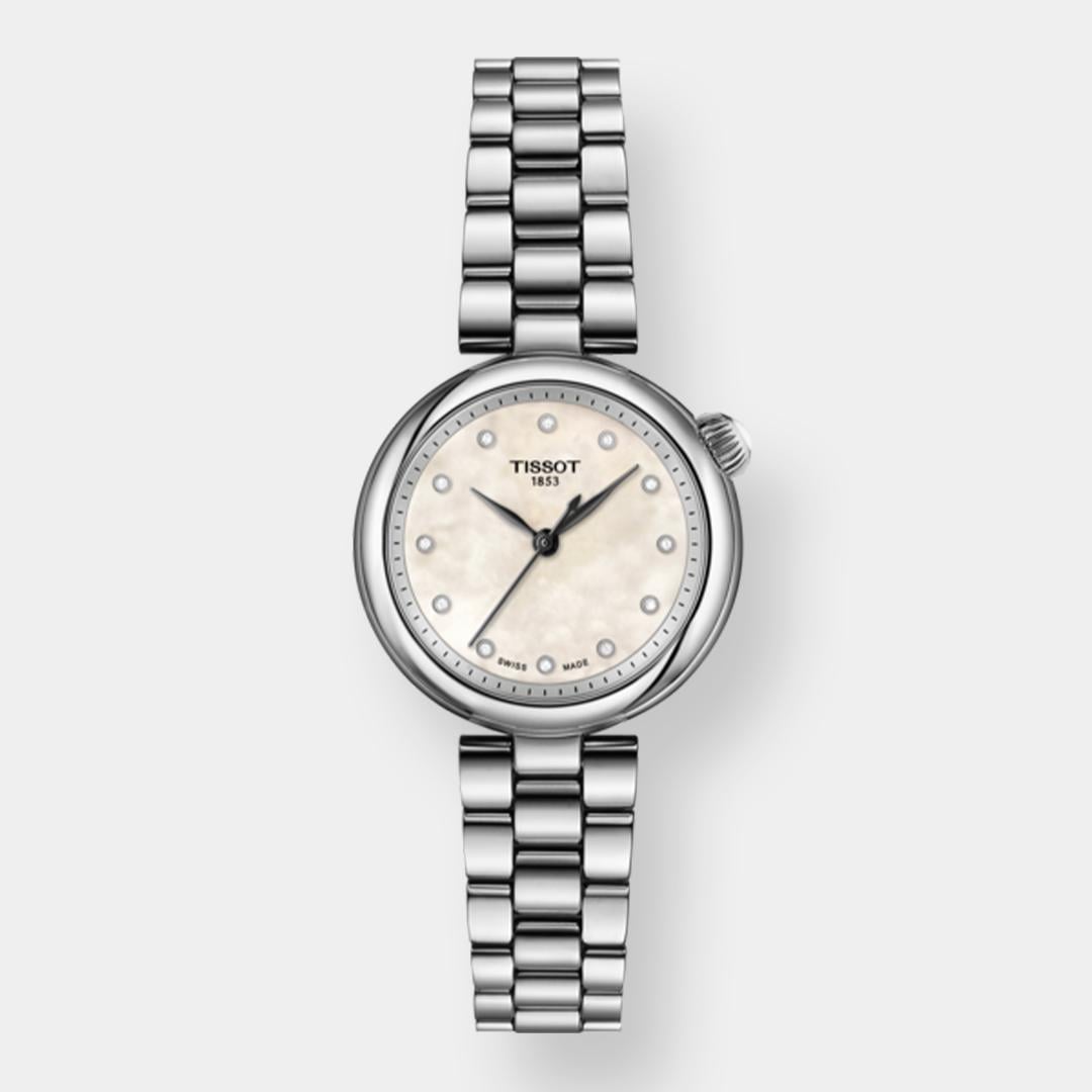 Tissot Desir Diamonds Quarz – Perlmutt 28mm Silber Edelstahl