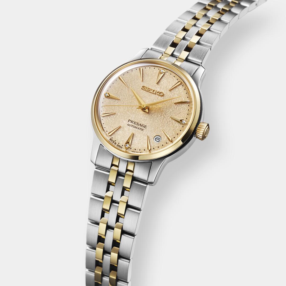 Seiko Presage Cocktail Time – Gold 34mm Bicolor Edelstahl – Bild 2