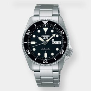 seiko 5 sports automatik day date – schwarz 38mm edelstahl