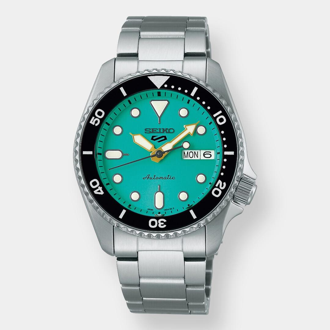 seiko 5 sports automatik day date – türkis 38mm edelstahl