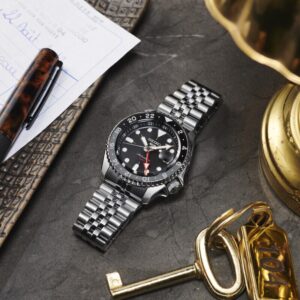 seiko 5 sports gmt black grape skx re interpretation 42mm