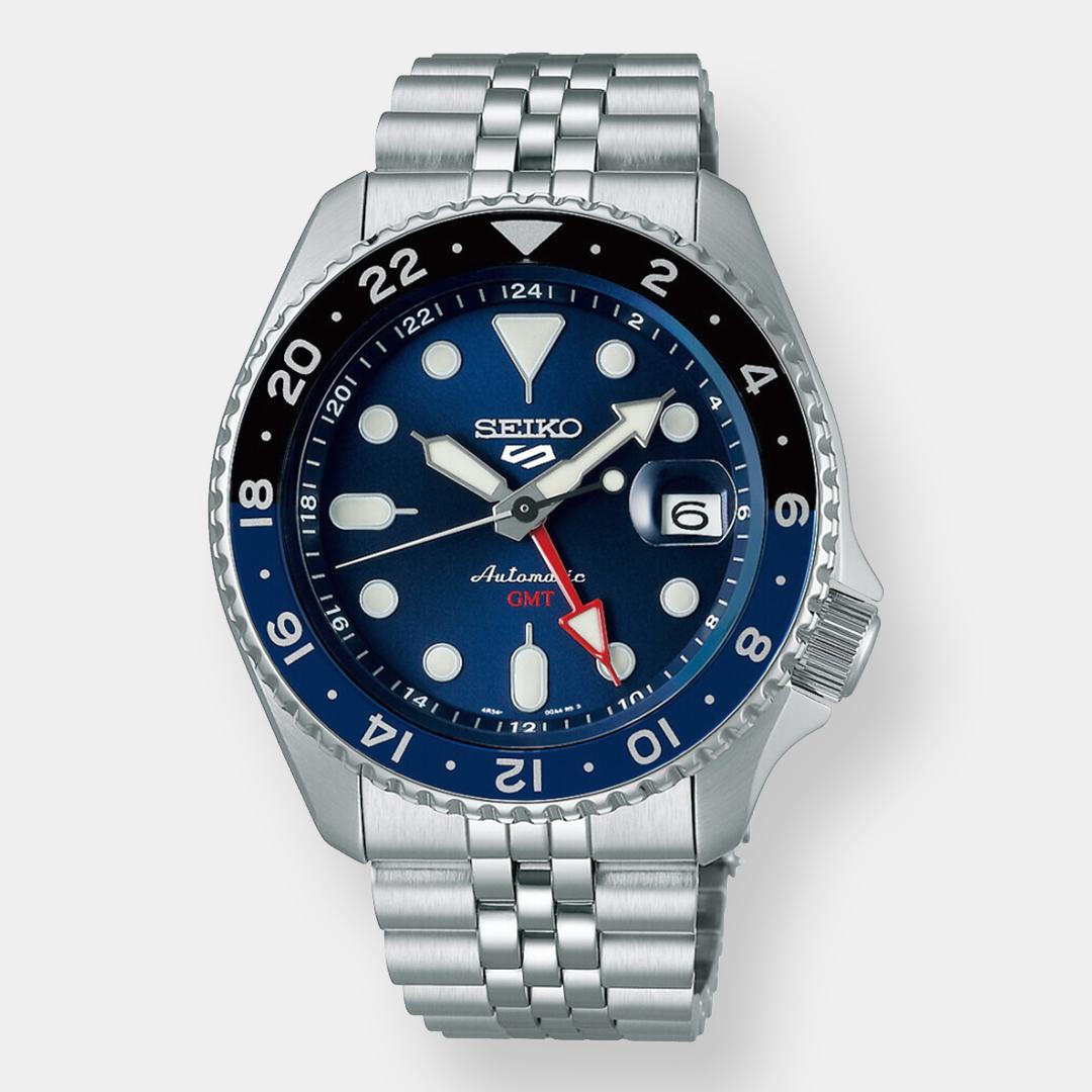 seiko 5 sports gmt blueberry 42mm edelstahl
