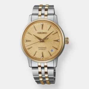 seiko presage cocktail time – gold 34mm bicolor edelstahl