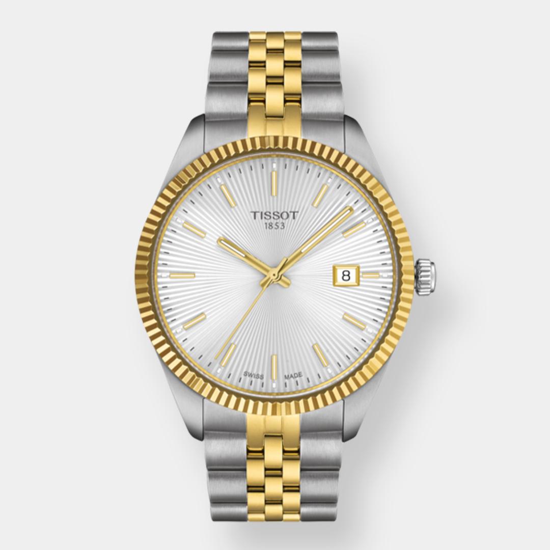 tissot ballade quarz bicolor gold silber 40mm edelstahl