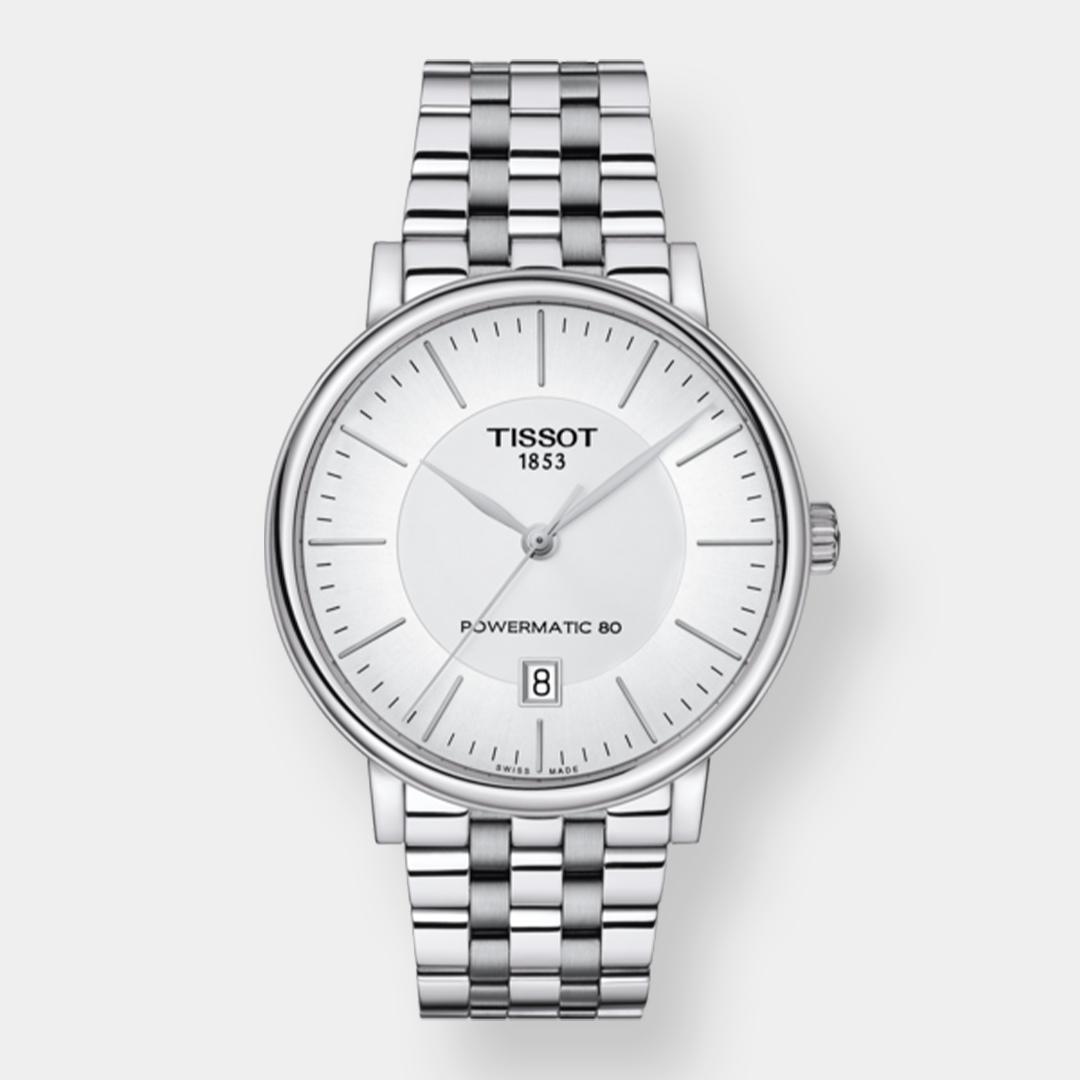 tissot carson powermatic 80 silber 40mm edelstahl