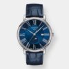 tissot carson premium moonphase quarz – blau 40mm leder