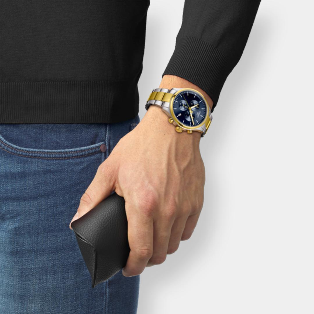 tissot chrono xl classic – bicolor blau 45mm edelstahl